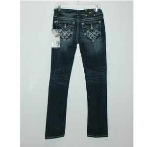 Miss Me Straight-Leg Jeans, Sz 28, NWT